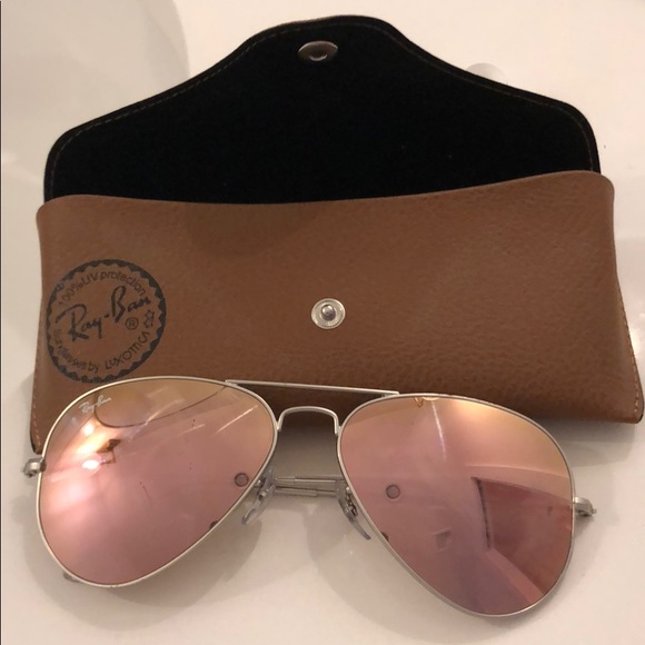pink lense ray bans